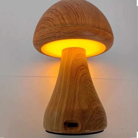 MUSHROOM LED Dimmable Nightlight Desk Light Table Lamp USB Rechargeable 3 Colors - Picture 8 of 14
